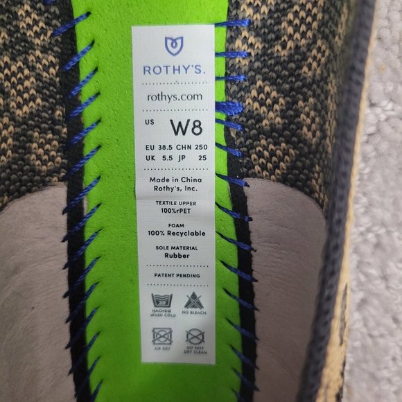 Rothy's The Flat Women's Size 8 Spotted Slip On Flat Comfort Shoes - Picture 9 of 11